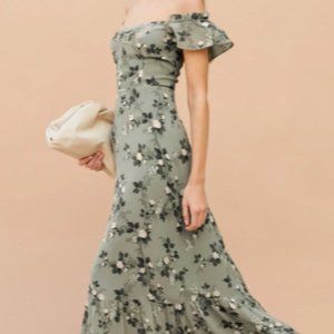 Reformation Butterfly Dress Verde
